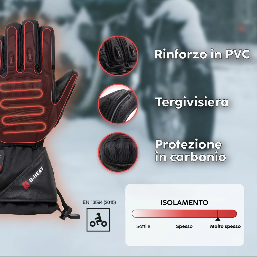 Gants moto chauffants ALLROADS + - Image 4