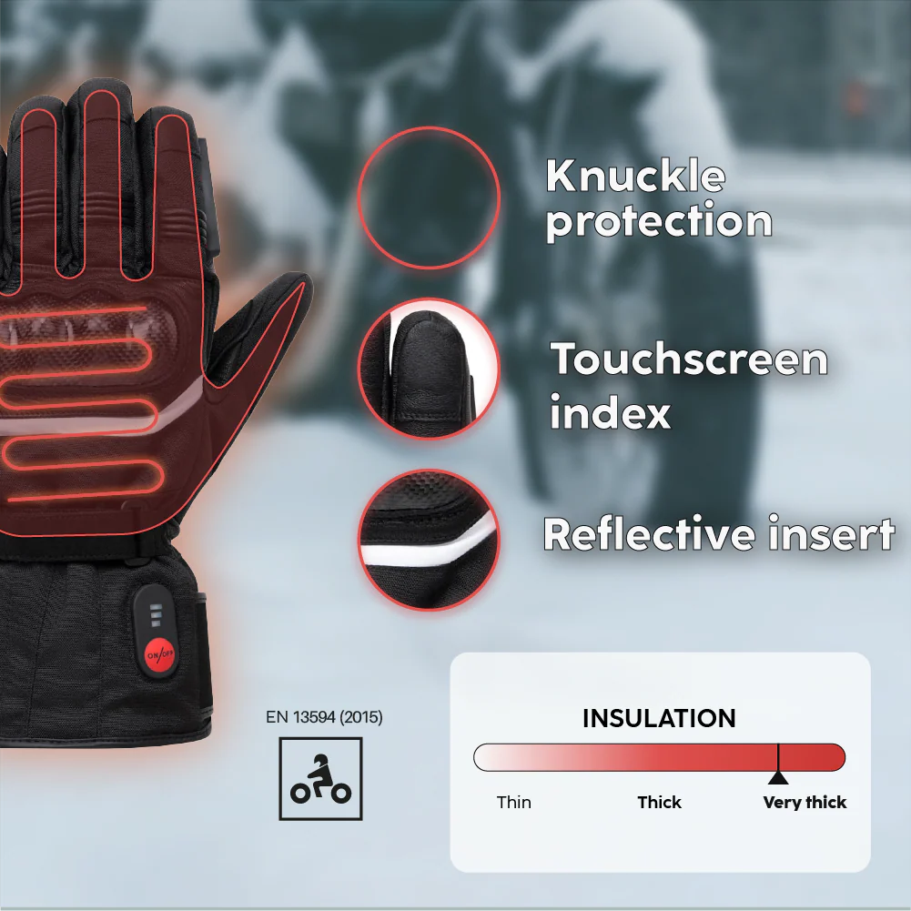 Gants moto chauffants RIDER - Image 4