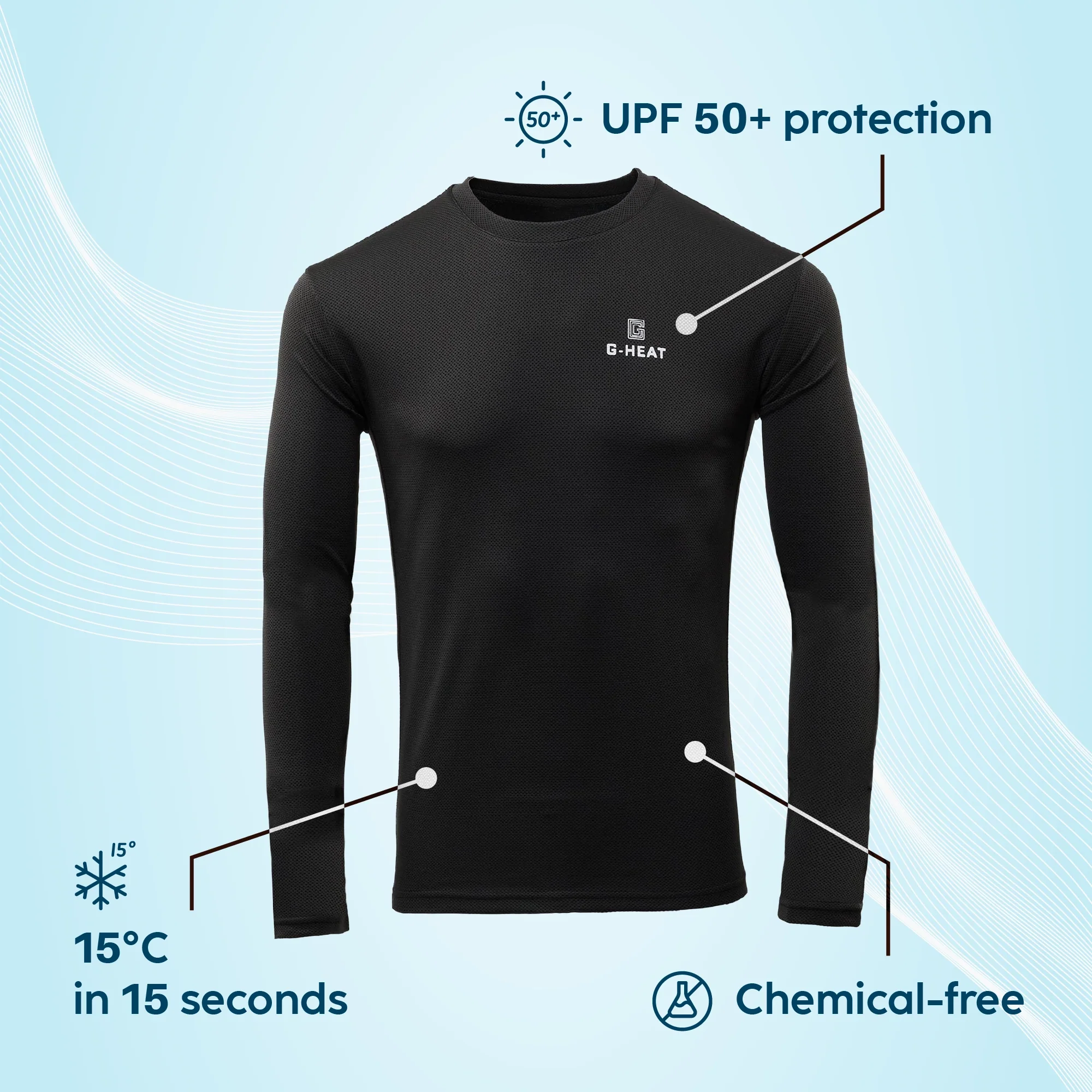 T-shirt rafraîchissant manches longues Anti UV Homme - Image 3