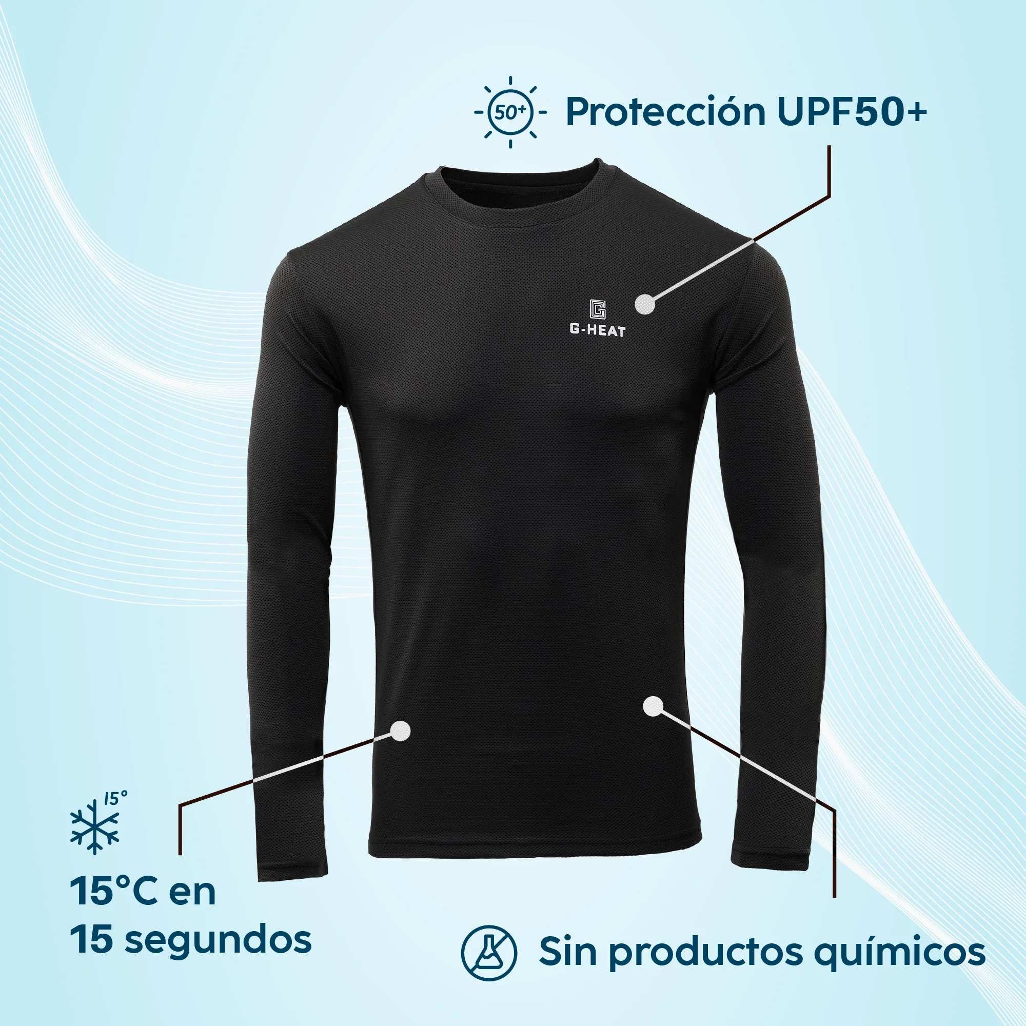 T-shirt rafraîchissant manches longues Anti UV Homme - Image 4