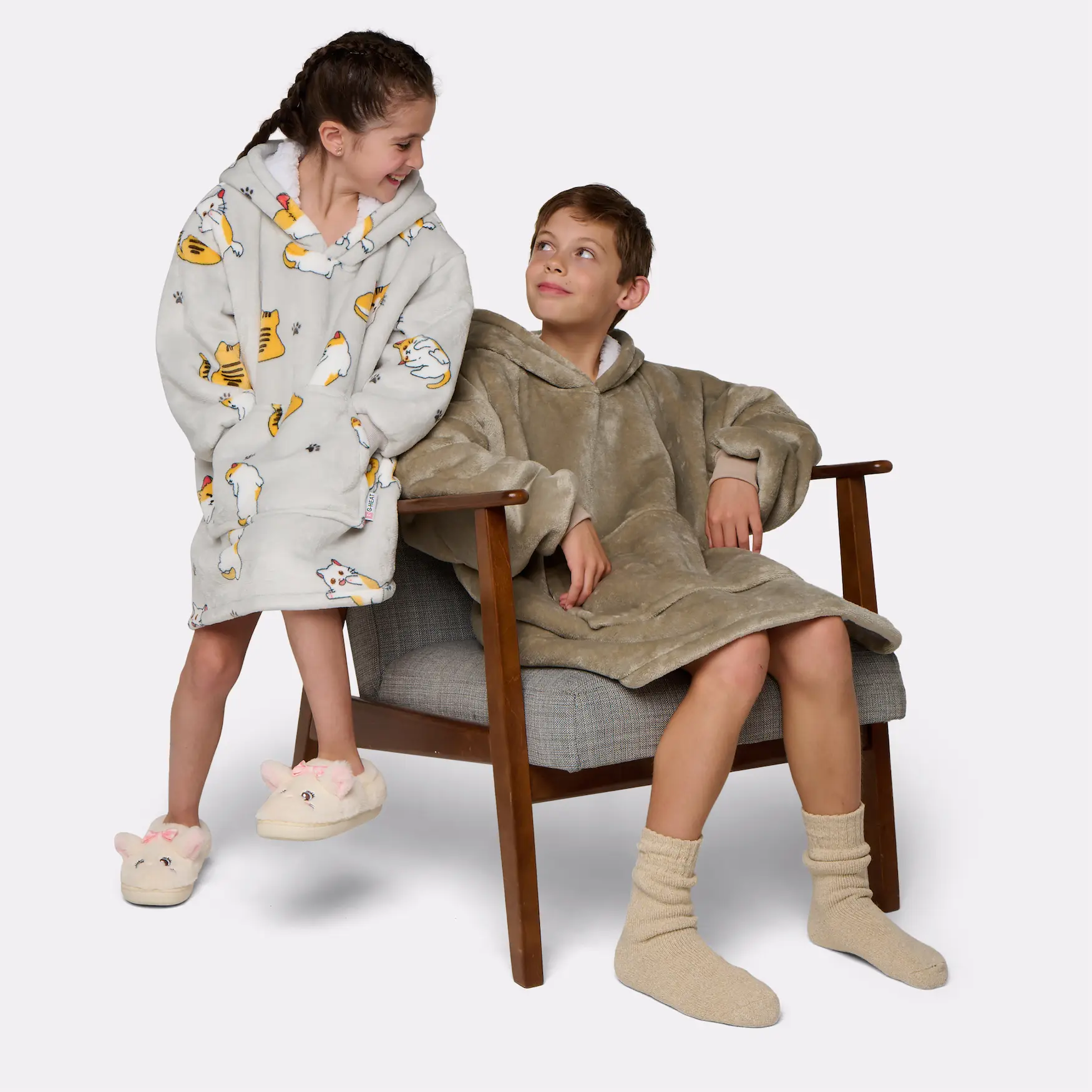 Pull plaid beige - enfant 8/12 ans - Image 6