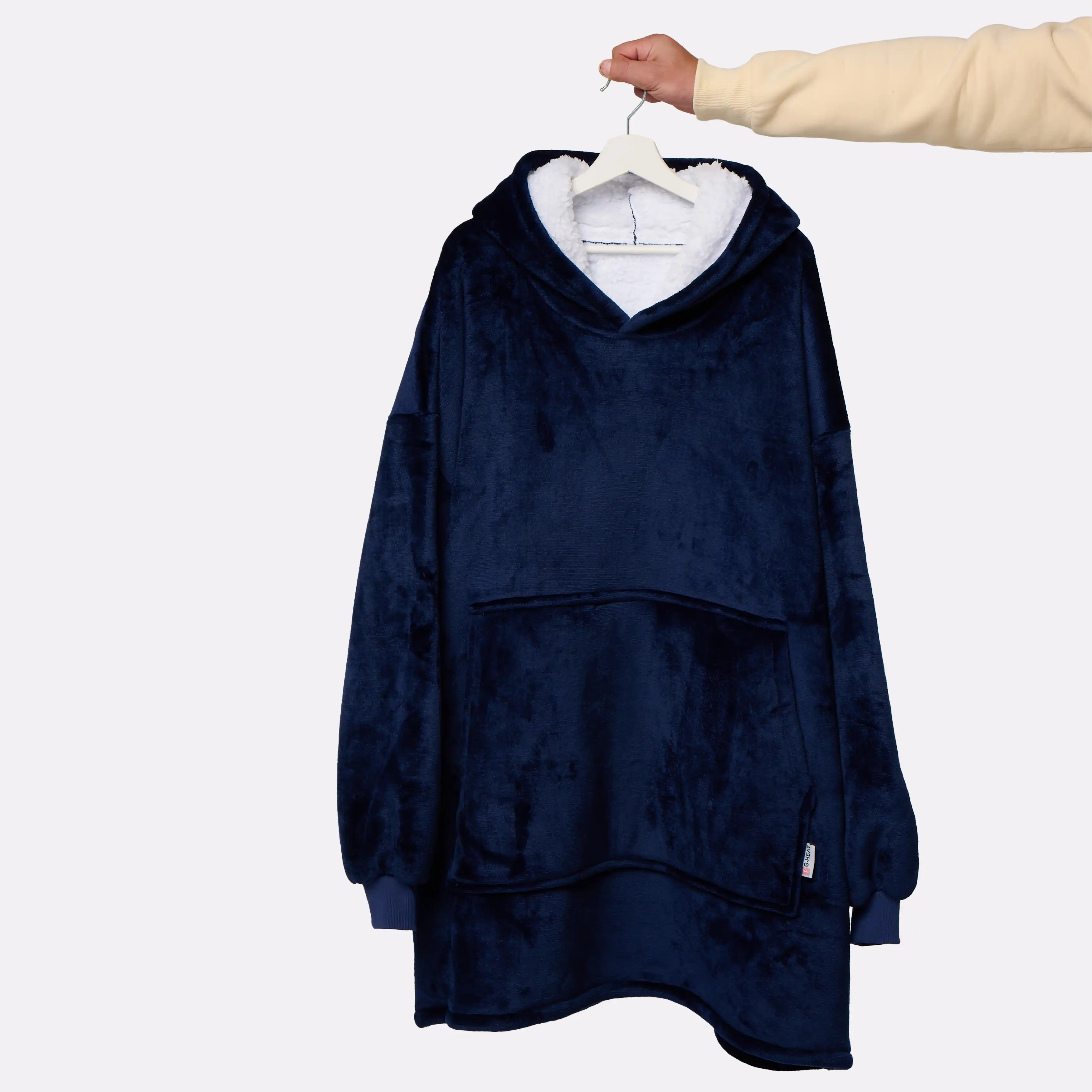 Pull plaid navy - femme - Image 10